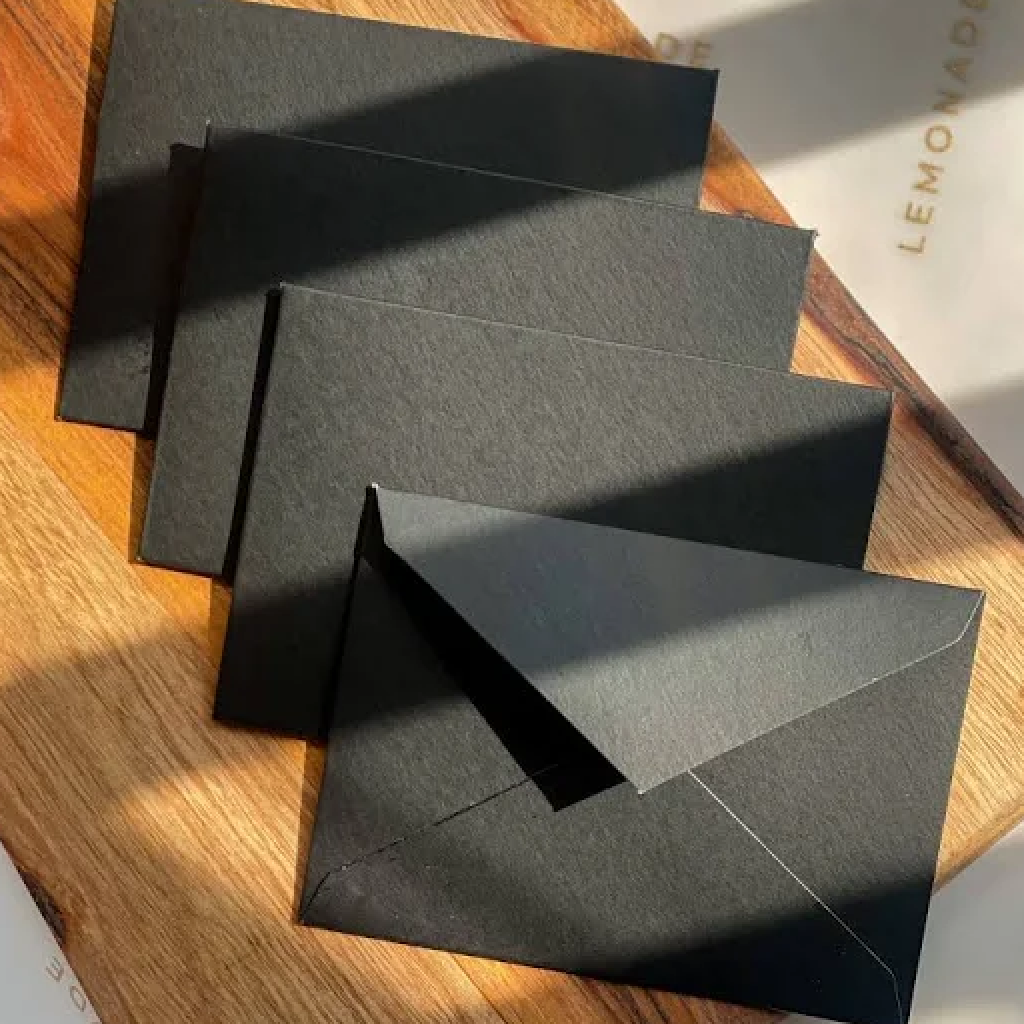 Paper Envelopes - Matte Black - Set Of 9