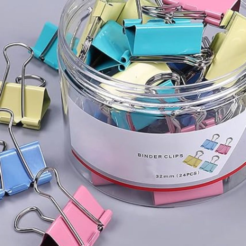 Wolpin 32 Mm, Binder Clip Clamp For Paper Office, Home, School