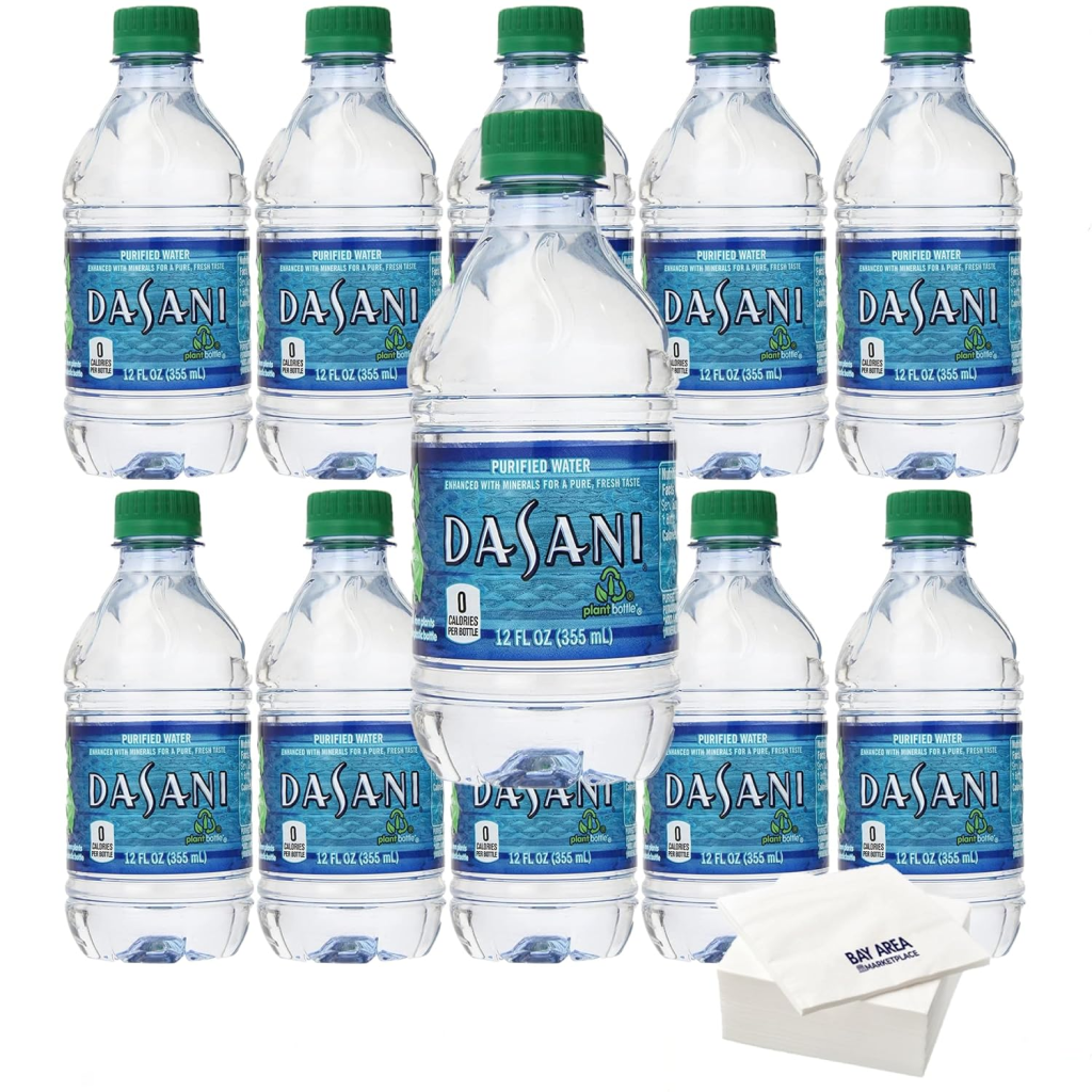 Dasani Purified Water, 12oz Bottles, Pack Of 10 - Crisp Fresh Taste