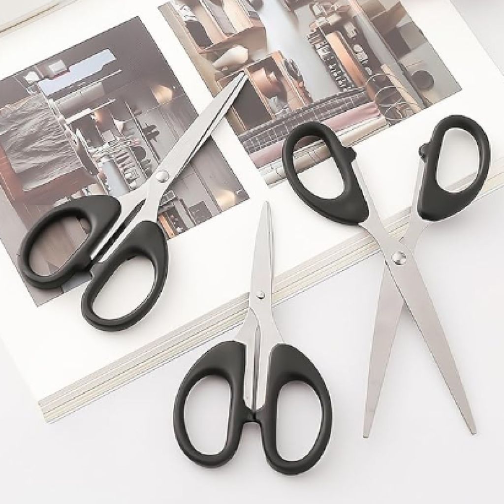 Wolpin 1 Pc Scissors Stainless Steel Blades For Home Art & Craft Universal Multipurpose Cutting
