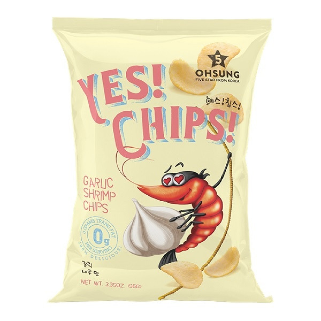 Ohsung Yes Chips Shrimps Dressed In Garlic