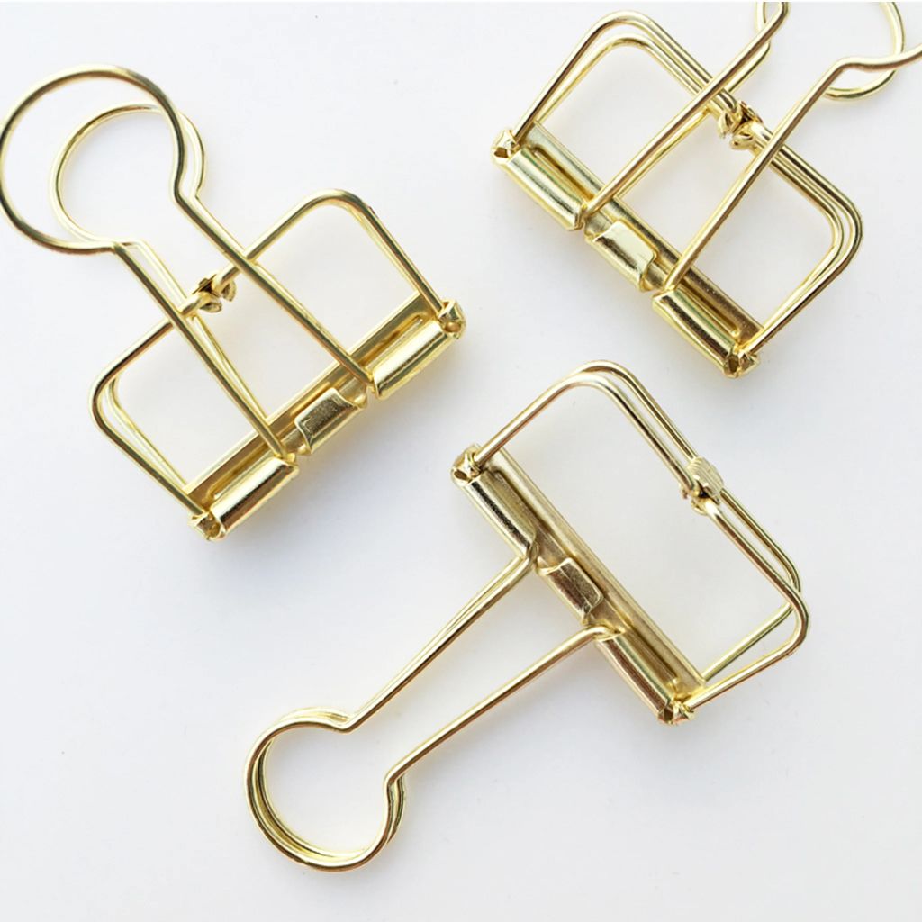 Binder Clips - Gold