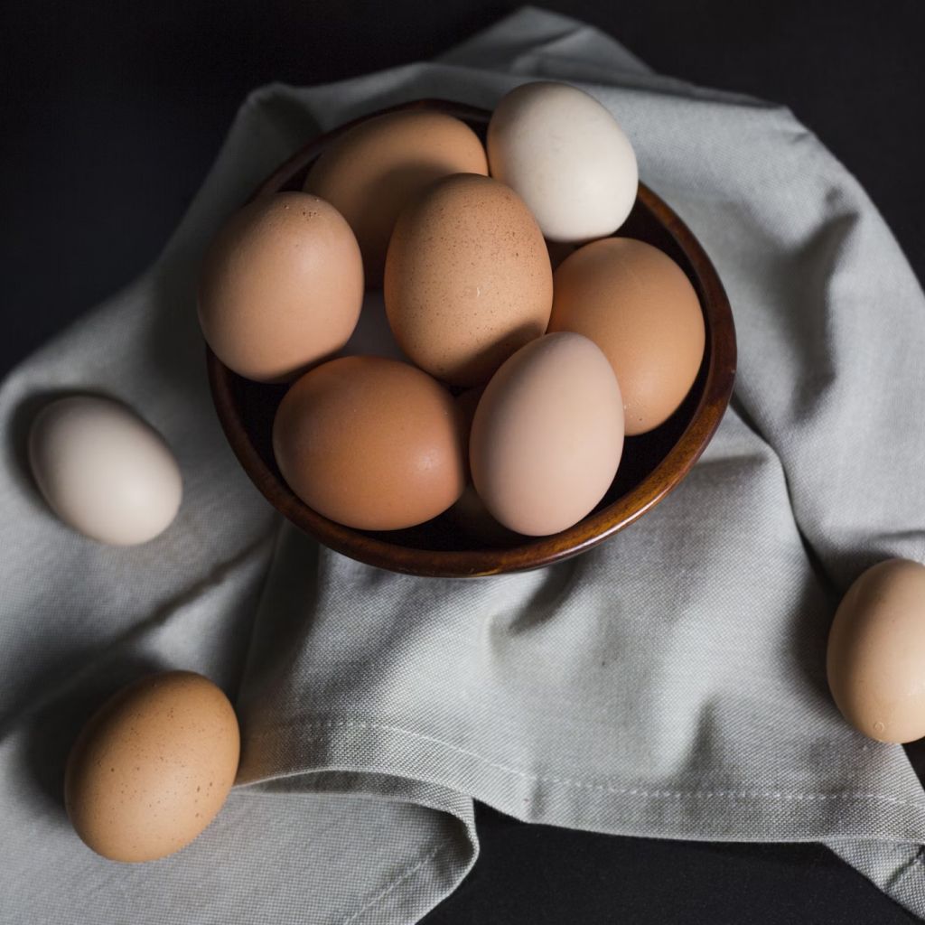 Beige And White Eggs