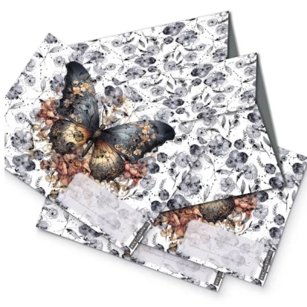 Classic Monochrome Printed Envelopes