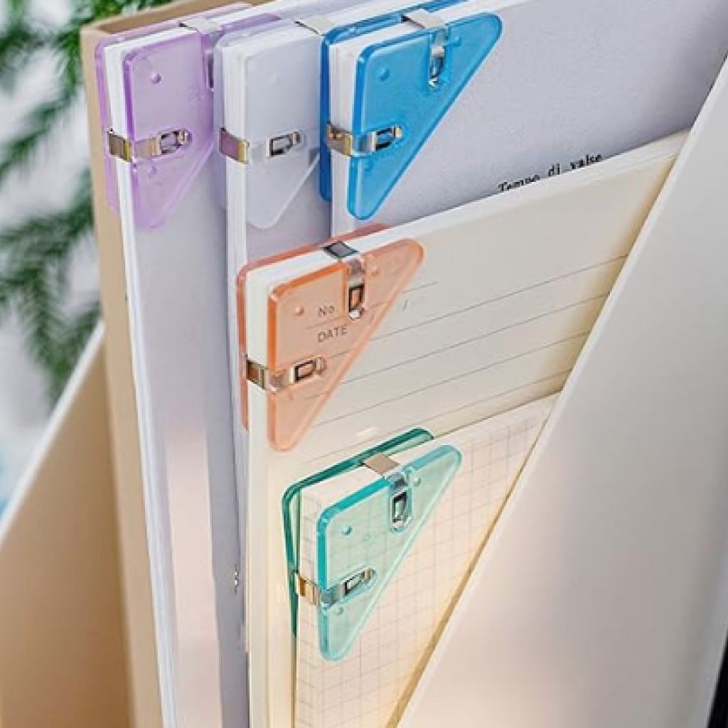 Wolpin Paper Clips For Books Bookmarks, Binder Clip Clamp For Paper Office
